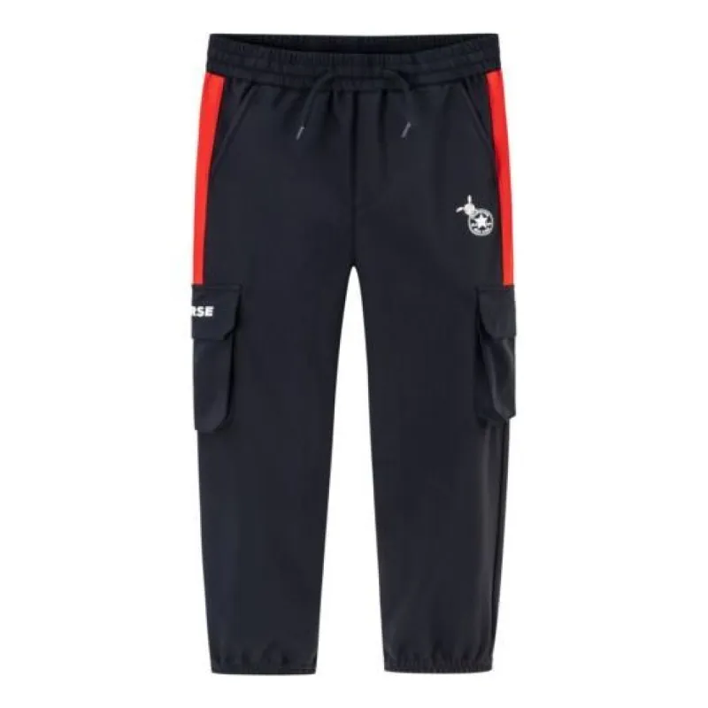 (PS) Converse Casual Long Pants 'Black Red' CV2312135GS-001 sold by KicksCrew