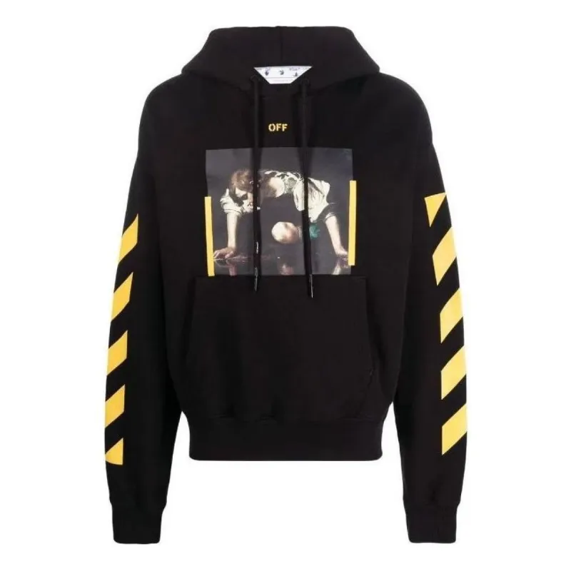 Off-White Caravaggio Print Hoodie 'Black Yellow' OMBB037C99FLE0111018 sold by KicksCrew