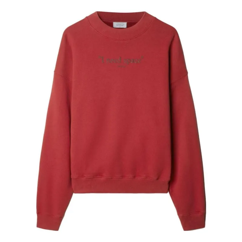 Off-White Give Me Space Sweatshirt 'Red' OMBA054F23FLE0022928 sold by KicksCrew