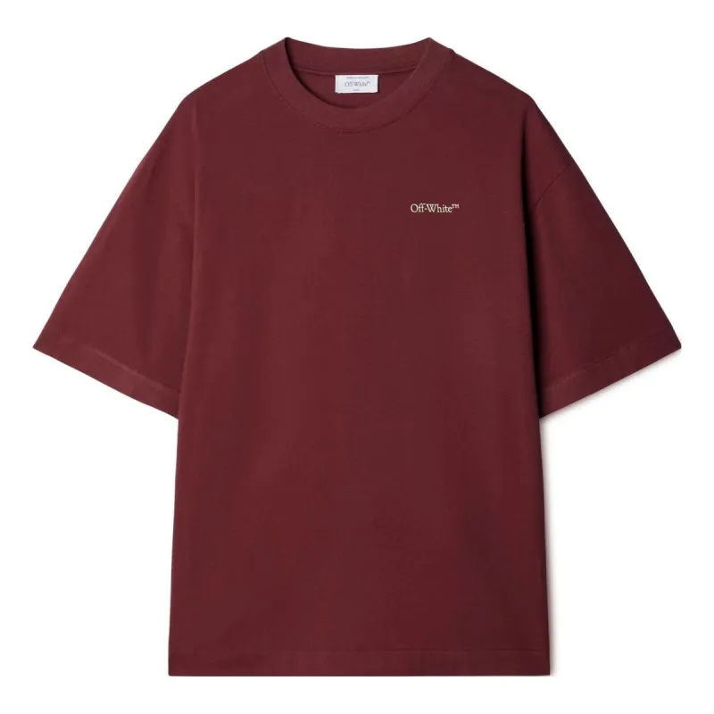 Off-White Moon Arrow Skate Cotton T-shirt 'Red Purple' OMAA120F23JER0092884 sold by KicksCrew