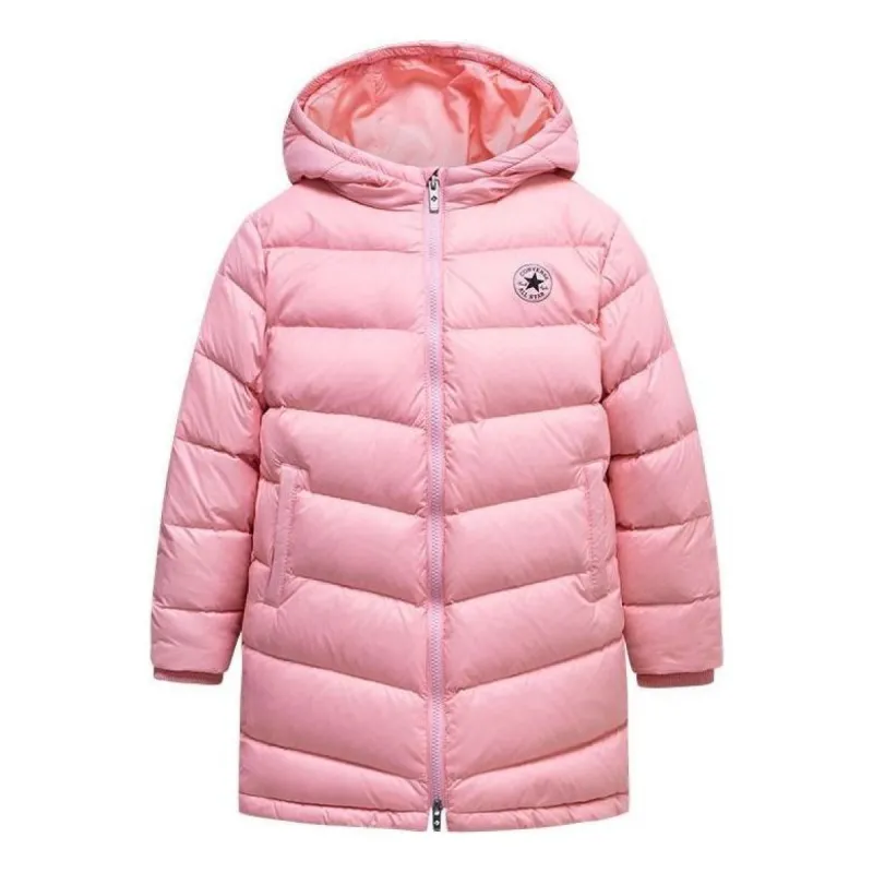 (PS) Converse Long Down Jacket 'Pink Black' CV2242085GS-004 sold by KicksCrew