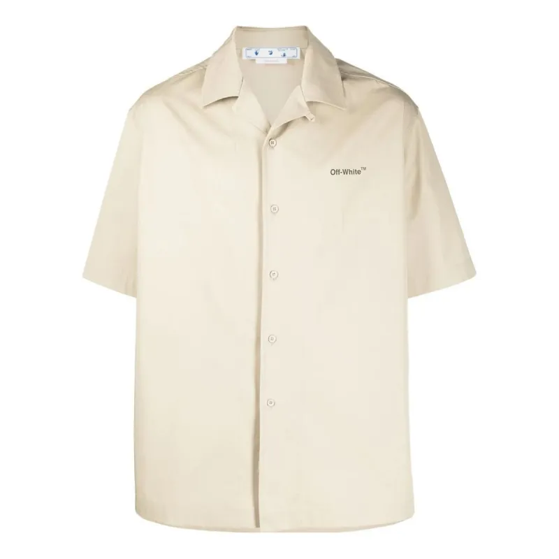 Off-White Caravag Arrow Holiday Shirt 'Sand Beige' OMGA196S22FAB0061710 sold by KicksCrew