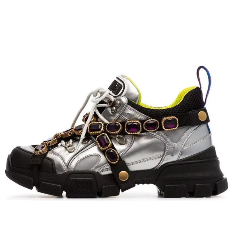 (WMNS) Gucci Flashtrek Crystals 'Silver' 537133-DORA0-8188 sold by KicksCrew