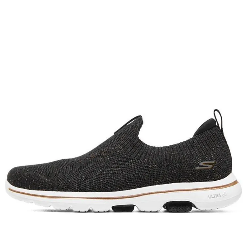 (WMNS) Skechers Go Walk 5 'Black' 124214-BKRG sold by KicksCrew
