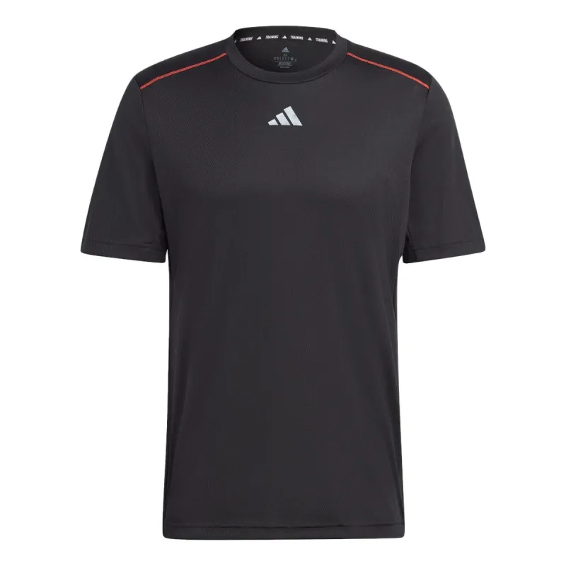 Adidas Workout Base Logo Tee 'Black Transparent' IB7901 sold by KicksCrew