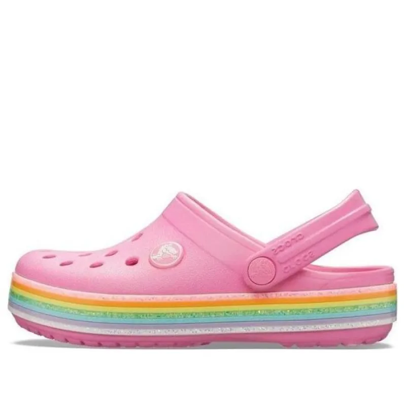 (GS) Crocs Crocband Rainbow Glitter Clogs 'Pink' 206151-669 sold by KicksCrew