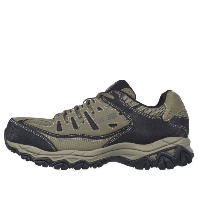 Skechers Work Relaxed Fit :Cankton ST Shoes 'Olive Green Black' 77055W-BKCC sold by KicksCrew