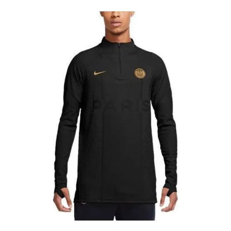 Nike Paris Saint Germain Training Shirt Strike VaporKnit Drill 50 Years 'Black Truly Gold' CU4973-010 sold by KicksCrew
