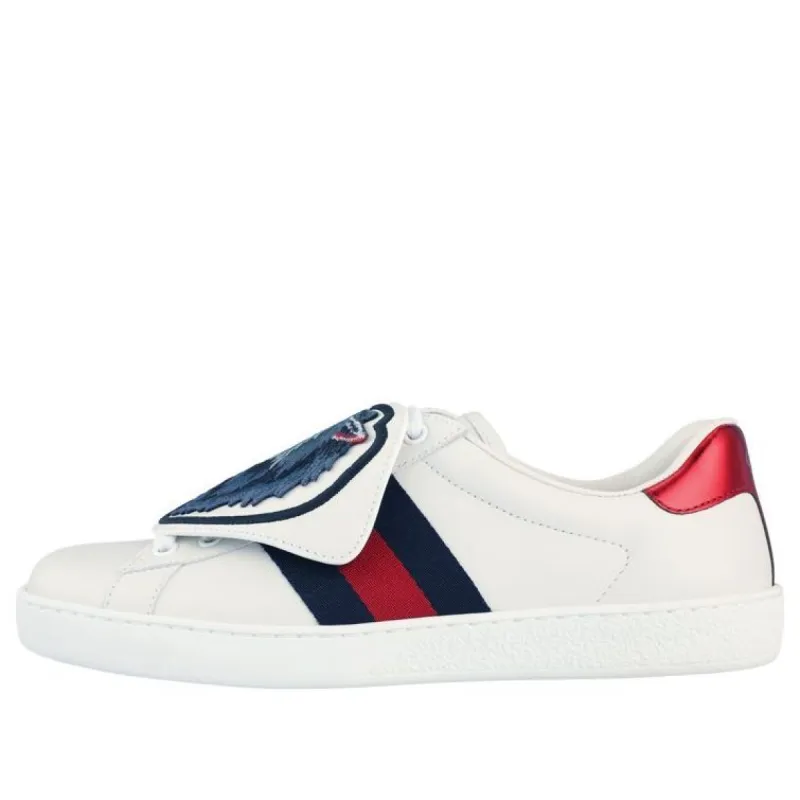 Gucci Ace Sneakers With Removable Wolf Patches 'White' 497130-0FI10-9060 sold by KicksCrew
