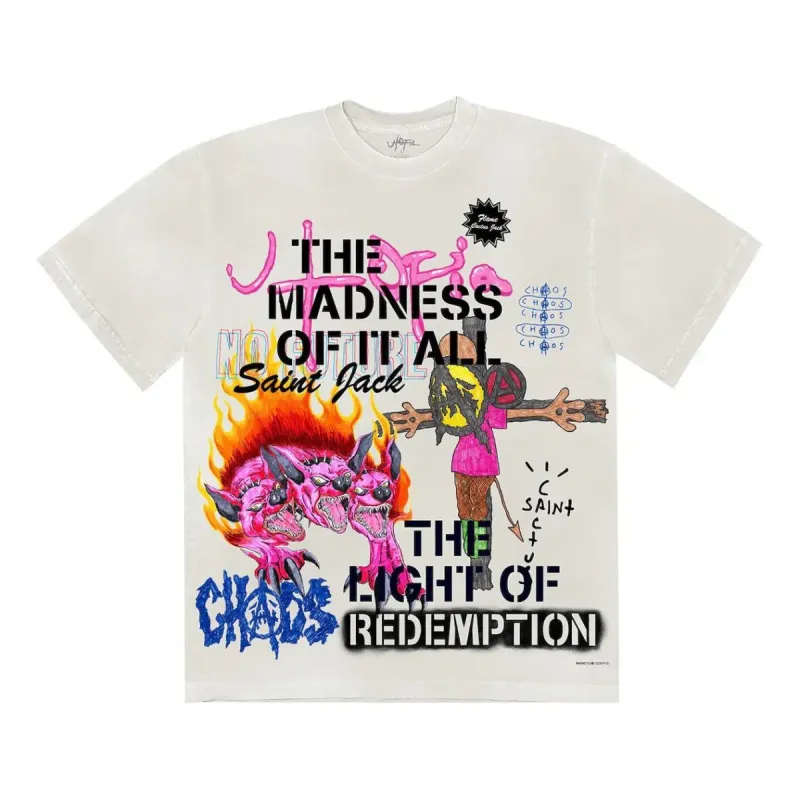 Travis Scott Utopia x St Michael 3A T-Shirt 'White' TSUT-SS29 sold by KicksCrew
