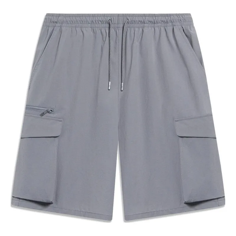 Li-Ning Cargo Shorts 'Shark Grey' AKST071-1 sold by KicksCrew