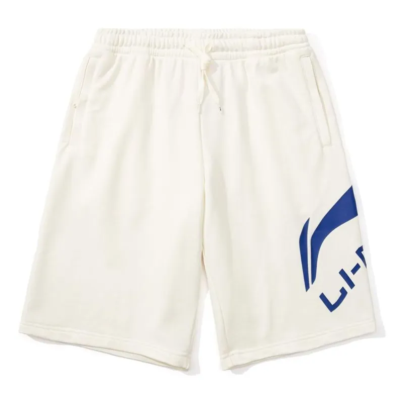 Li-Ning Graphic Shorts 'Beige' AKSS953-4 sold by KicksCrew