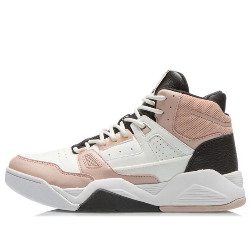 (WMNS) Li-Ning Basketball Shoes 'White Brown Black' AGBR084-2 sold by KicksCrew