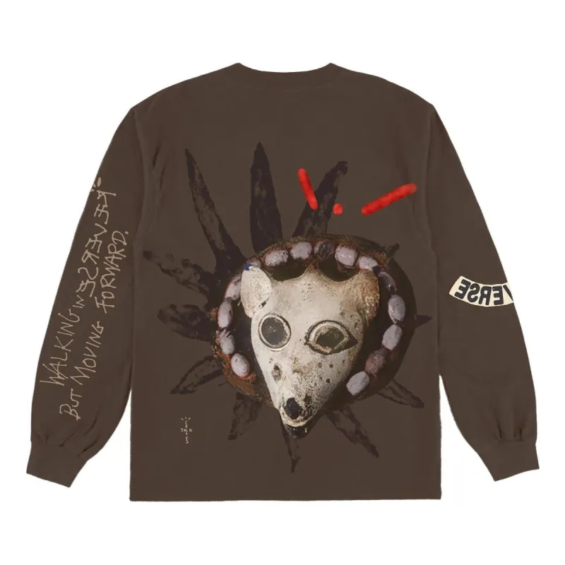 Travis Scott Reverse Jack Long Sleeve T-shirt 'Brown' CJFN-SS84 sold by KicksCrew