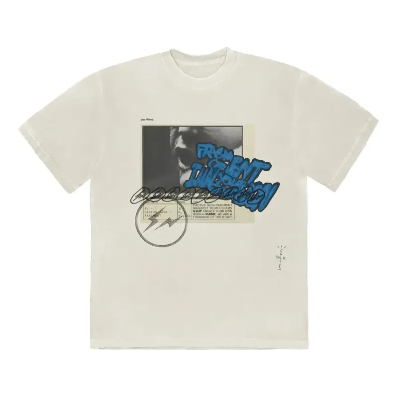 Travis Scott Cactus Jack x Fragment Manifest T-Shirt 'White' CJFM-SS03 sold by KicksCrew