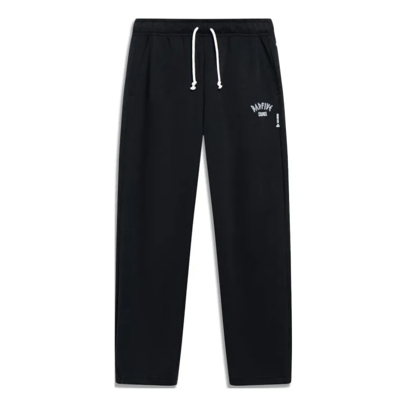 Li-Ning BadFive Graphic Sweatpants 'Black' AKLT273-2 sold by KicksCrew