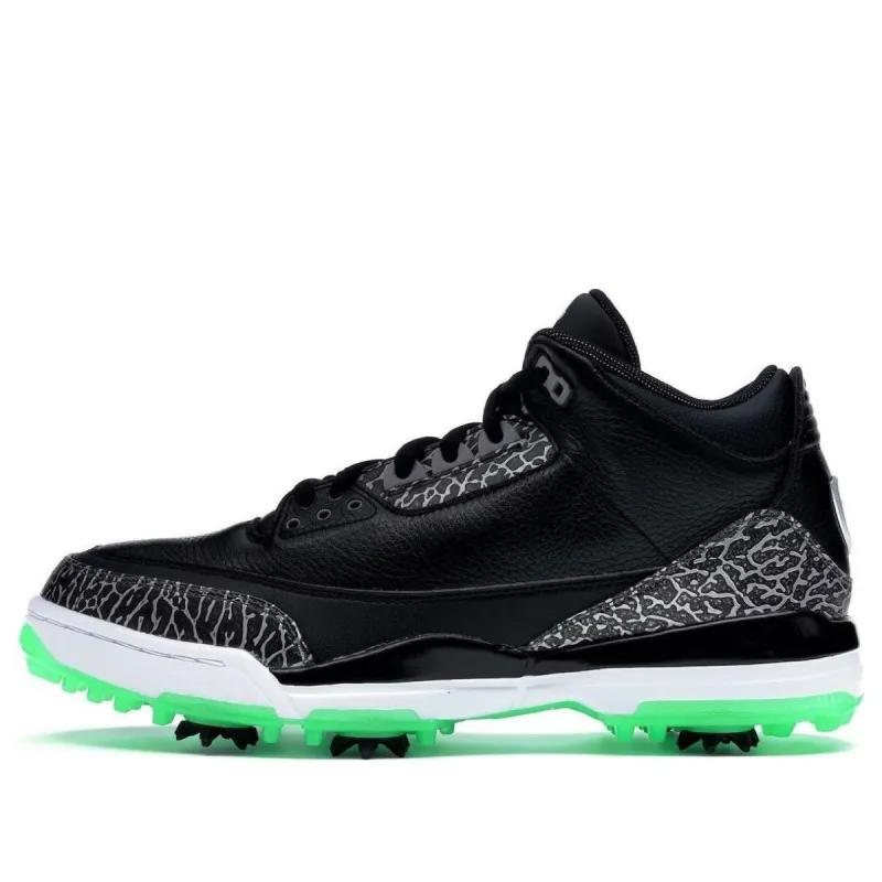 Air Jordan 3 Retro Golf Black Green Glow AJ3783-001 sold by KicksCrew