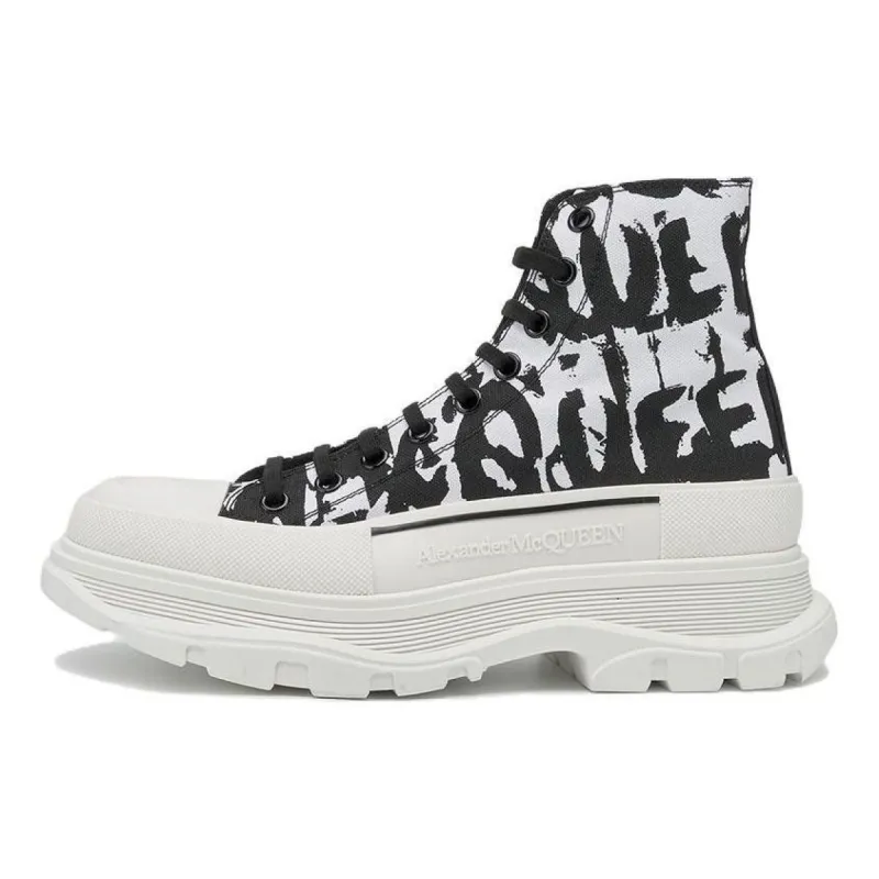 Alexander McQueen Tread Slick Graffiti Boots 'White Black Cream' 705667W4TG49356 sold by KicksCrew