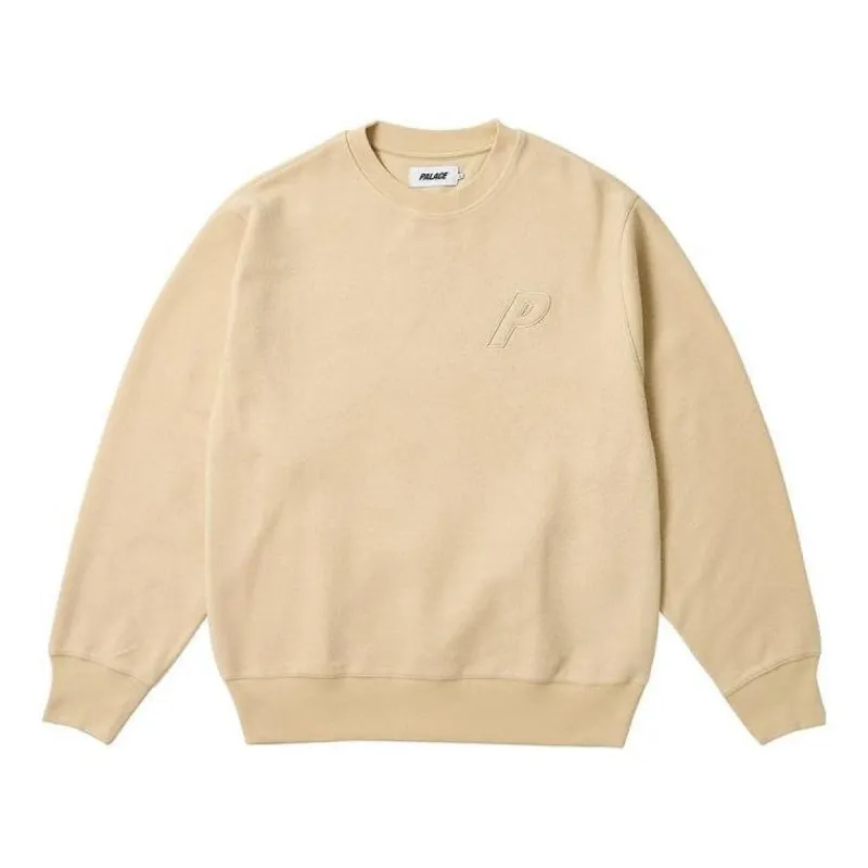 Palace FW23 Reverse P-3 Crew Sweater 'Beige' P25CS116 sold by KicksCrew