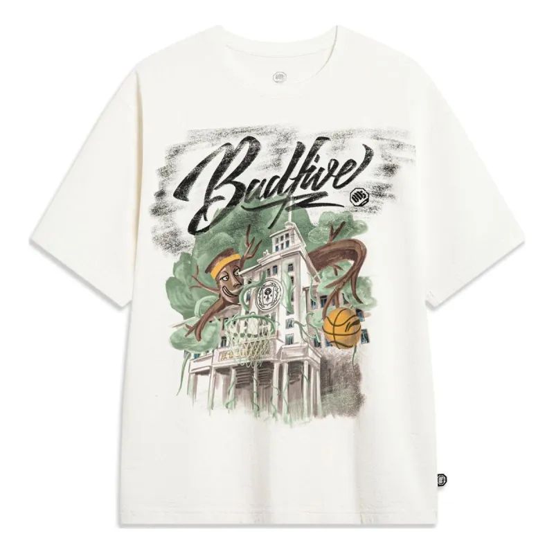 Li-Ning BadFive Short Sleeve T-shirt 'White' AHST509-1 sold by KicksCrew