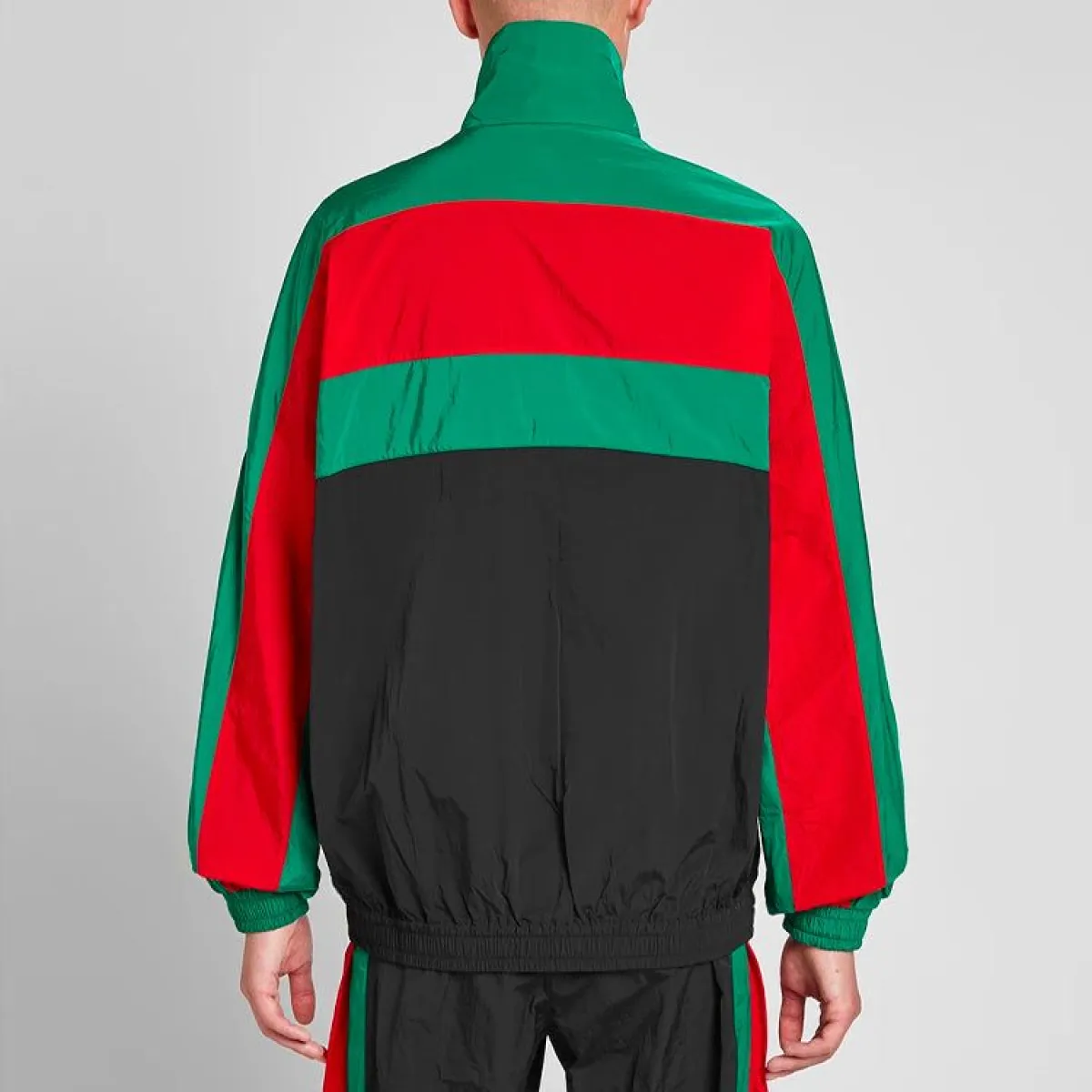 Gucci Oversized GRG Nylon Track Jacket 'Black Green' 573308-XJBAK
