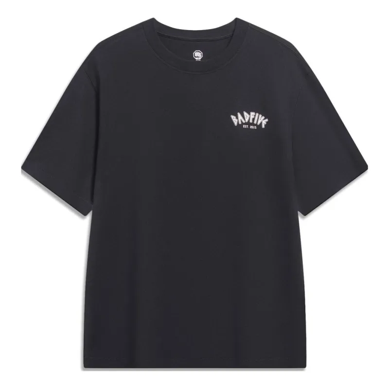 Li-Ning BadFive Graphic T-shirt 'Black' AHST289-2 sold by KicksCrew