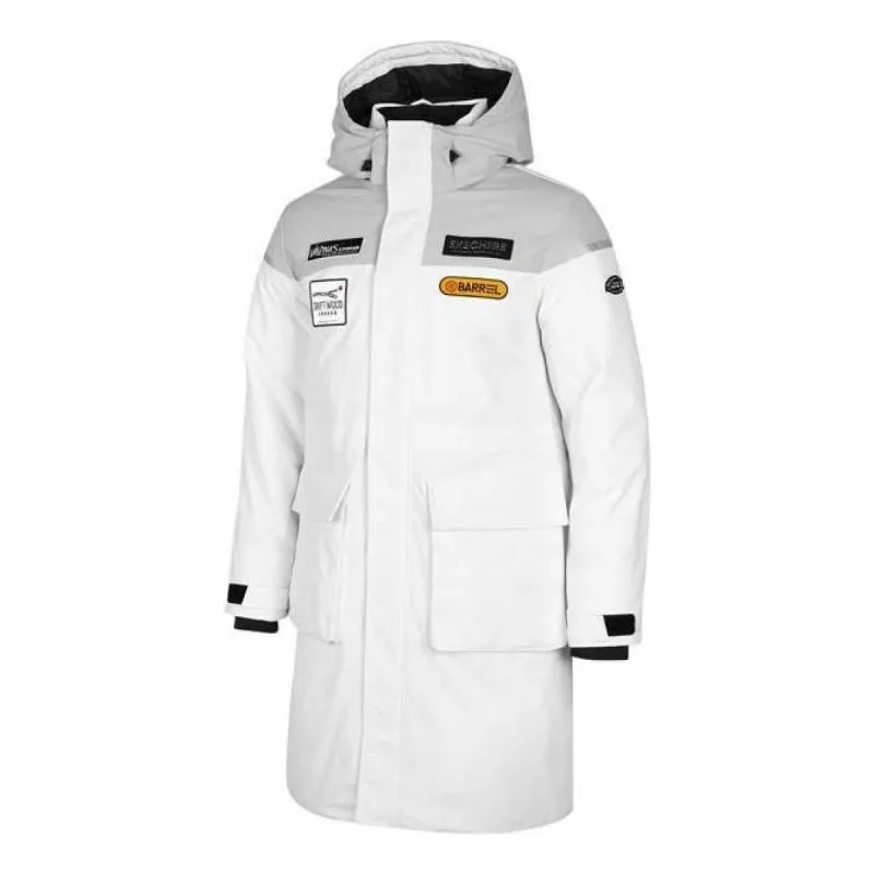 Skechers SKX Sport Long Down Jacket 'White Black' P421M003-0019 sold by KicksCrew