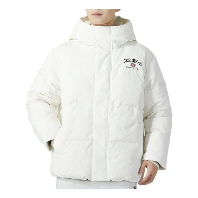 Skechers Casual Down Jacket 'White Black' L423M033-0074 sold by KicksCrew