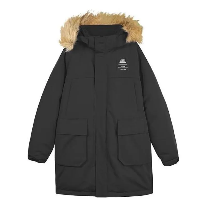 Skechers Lifestyle Series Long Down Jacket 'Black' L422M098 sold by KicksCrew