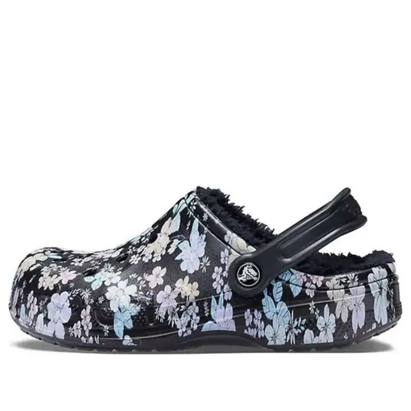 (WMNS) Crocs Baya Lined Clogs 'Black White' 205975-0CV sold by KicksCrew