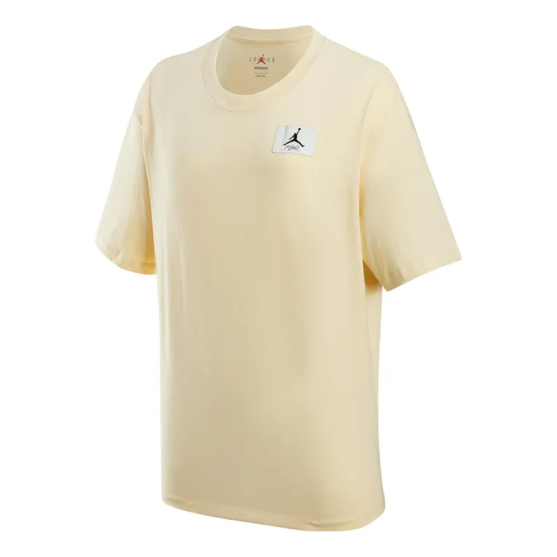 (WMNS) Air Jordan Small Logo T-Shirts 'Cream' FV1133-118 sold by KicksCrew