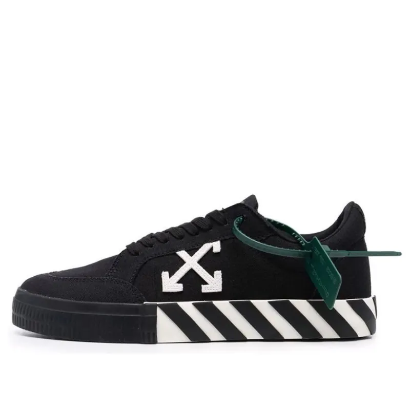 Off-White Vulcanized Low Canvas 'Black White' OMIA085C99FAB0011001 sold by KicksCrew
