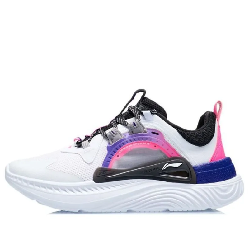 (WMNS) Li-Ning Spark 'White Fluorescent Pink' AGLR092-1 sold by KicksCrew