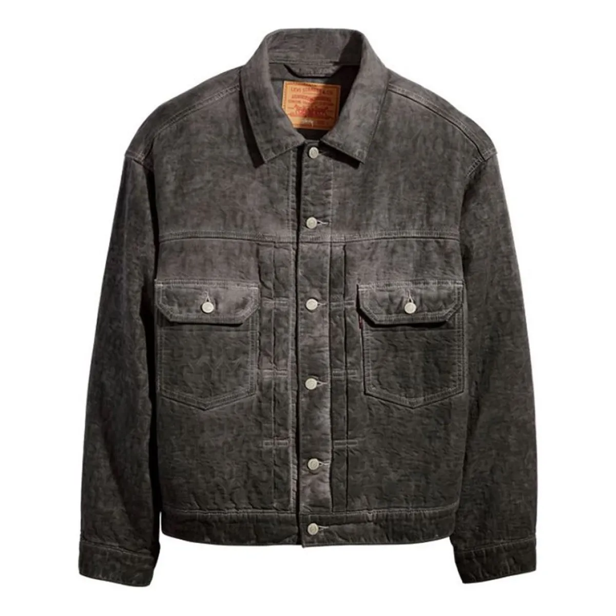STUSSY x Levi's EMBOSSED TRUCKER JACKET Stüssy & Levi's® Präglad