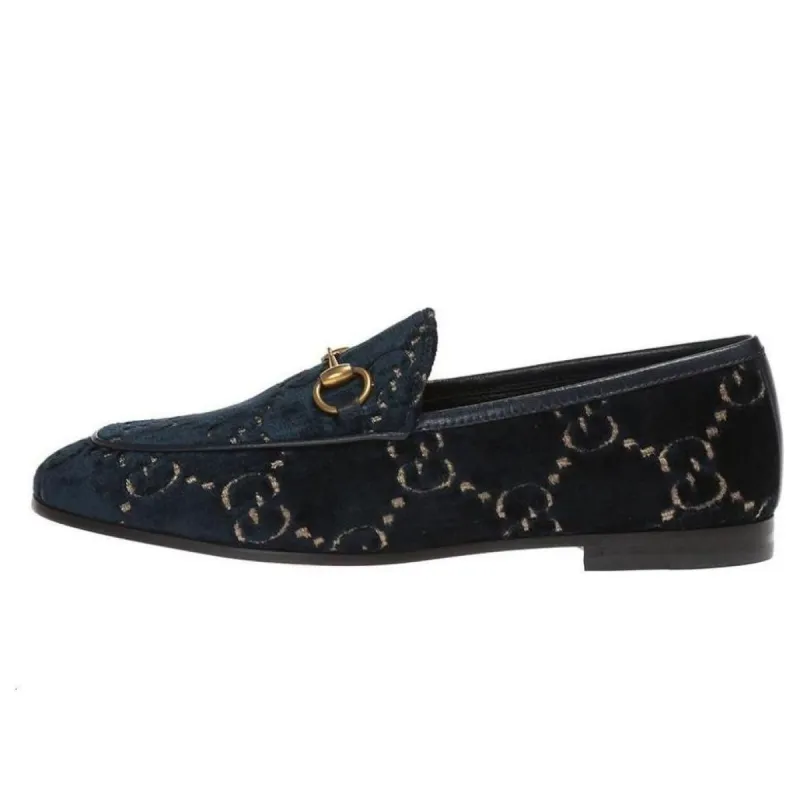 (WMNS) Gucci Jordaan GG Loafer 'Blue' 431467-9JT20-4280 sold by KicksCrew