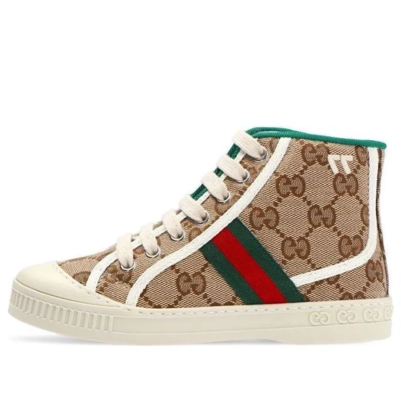 (GS) Gucci Gucci Tennis 1977 High Top Trainer 'Beige Ebony' 662214-HVKG0-9761 sold by KicksCrew