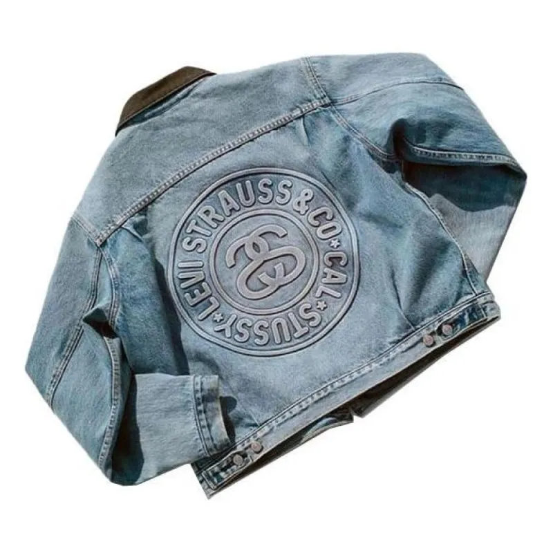Stussy x Levi's Embossed Praglad Trucker Jacket 'Blue' STLV230221-001 sold by KicksCrew