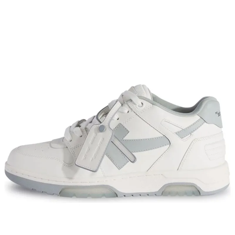 Off-White Out Of Office Leather Sneakers 'Grey White' OMIA189C99LEA0060109 sold by KicksCrew
