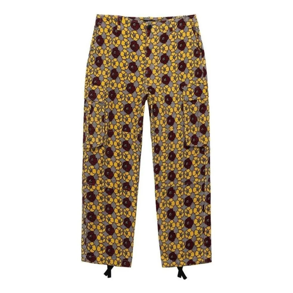 Stussy x Denim Tears Cord Cargo Pant Houndstooth 'Floral Print