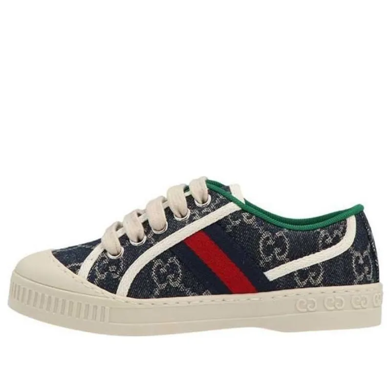 (GS) Gucci Gucci Tennis 1977 Sneaker 'Blue Ivory GG Denim' 647075-22V10-4660 sold by KicksCrew