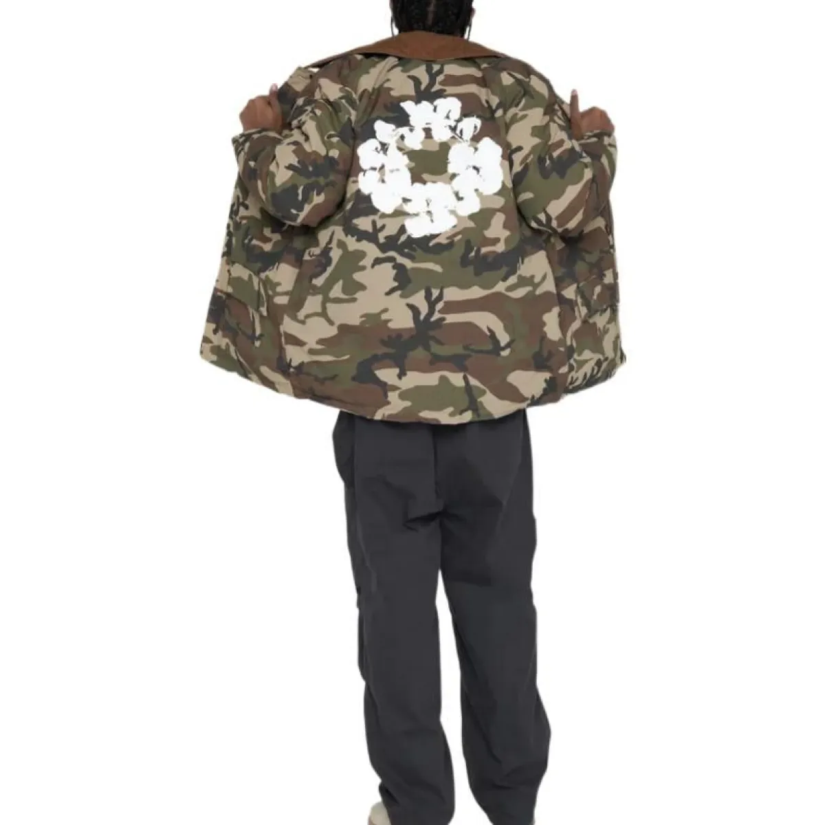 Stussy x Denim Tears Ripstop Down Army Jacket 'Camo' 315296 | Parallel