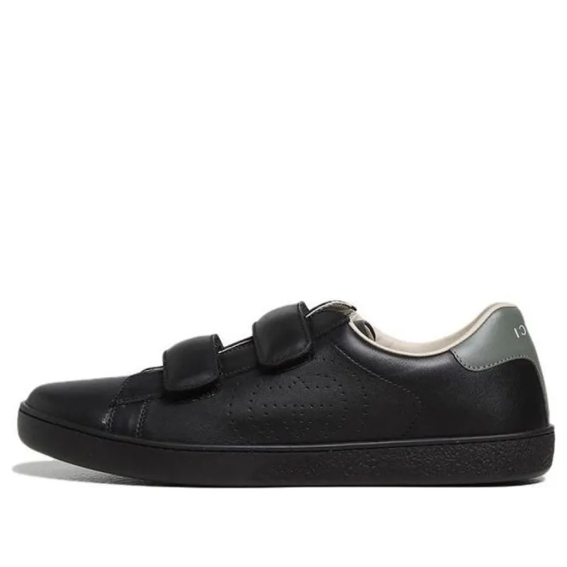 (GS) Gucci Ace Leather Sneakers 'Black' 630619-BLN70-1065 sold by KicksCrew
