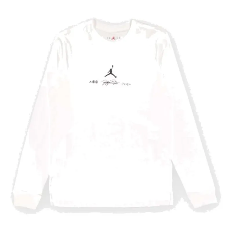 Air Jordan Long Sleeve Sport Graphic T-Shirt 'White Black' DV8446-100 sold by KicksCrew