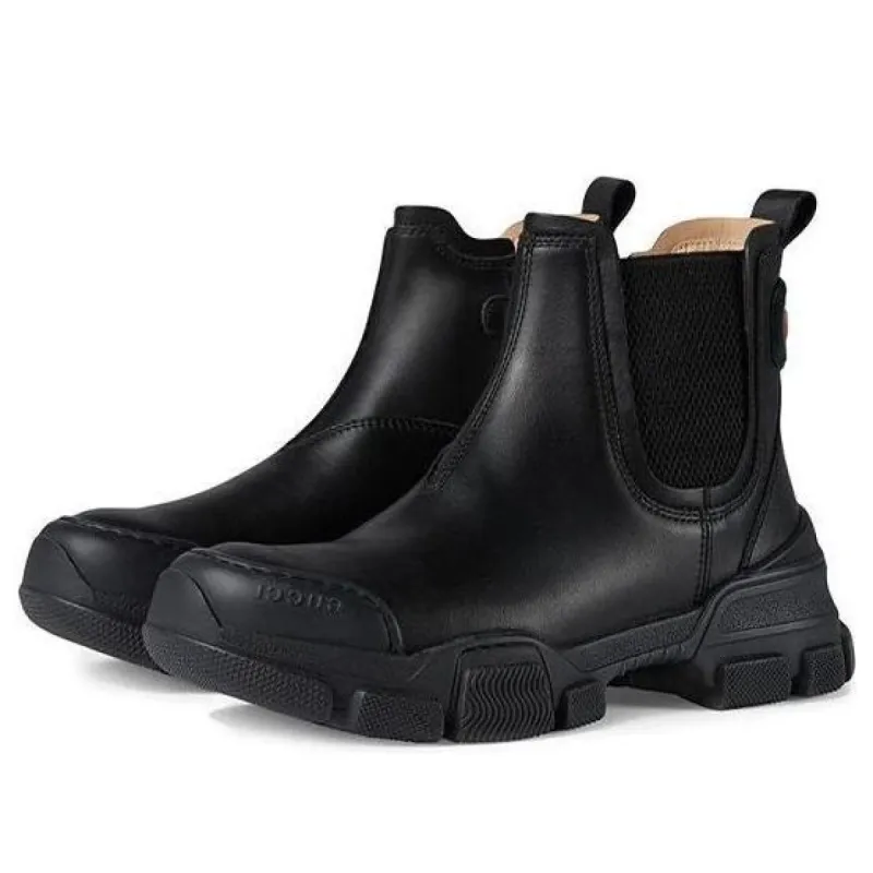 (GS) Gucci Leather Ankle Boot 'Black' 629739-DTN50-1000 sold by KicksCrew