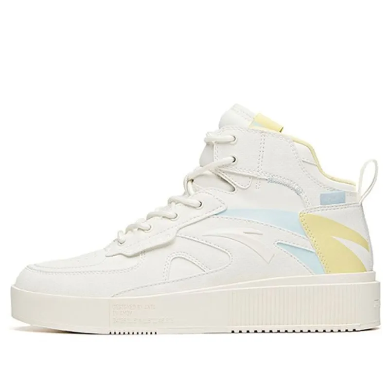 (WMNS) ANTA High-Top Basketball Shoes 'White Blue Yellow' 922048012-4 sold by KicksCrew