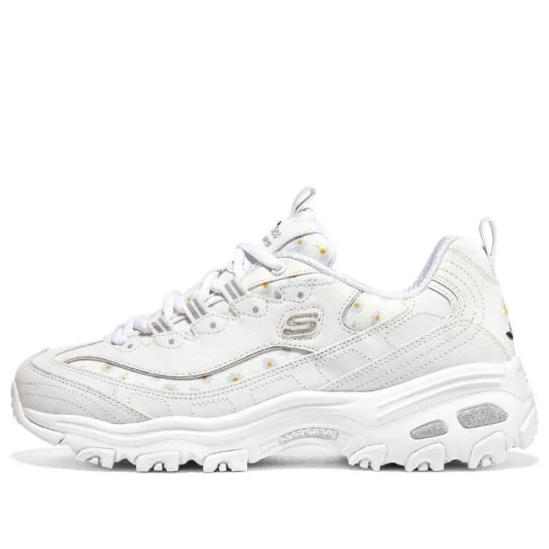(WMNS) Skechers D'lites 1.0 Sneakers 'White Grey' 896180-WHT sold by KicksCrew