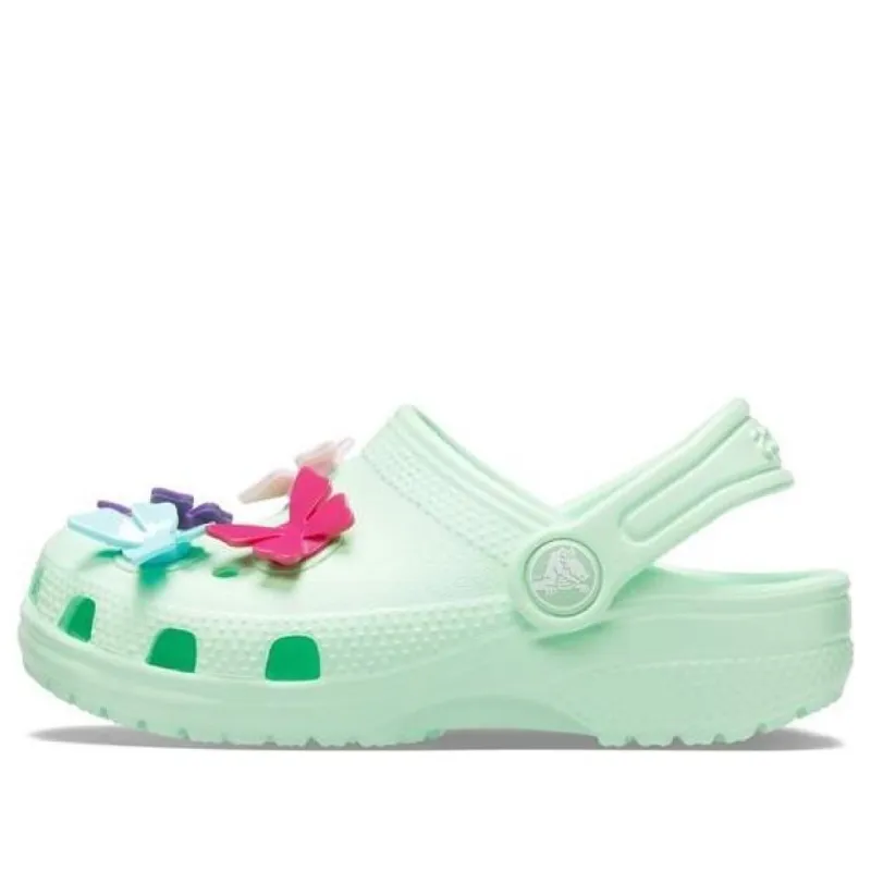 (GS) Crocs Classic Butterfly Charm Clogs 'Mint' 206179-3TI sold by KicksCrew