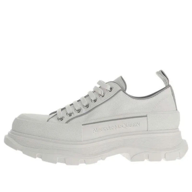 Alexander McQueen Tread Slick Lace Up Shoes 'White Grey' 705664W4TGA9348 sold by KicksCrew