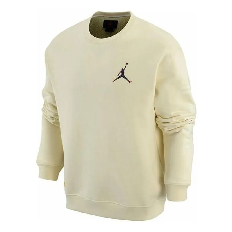 Air jordan logo sweatshirt 'Cream' FB7658-113 sold by KicksCrew