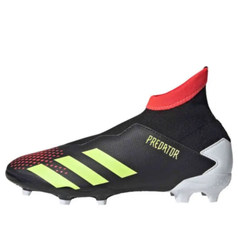 (GS) adidas Predator 20.3 Laceless FG 'Black Signal Green Red' FW1371 sold by KicksCrew